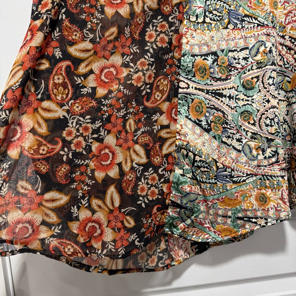 Umgee Multicolor Patchwork Blouse - image 3